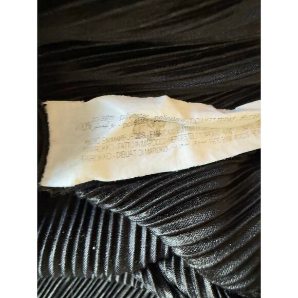 Zara Black Straight Flare Semi Sheer Black Pants Women’s Size L - Picture 5 of 5